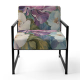 Retro Collage Blossoming Wildflowers - Traditional Arm Chair