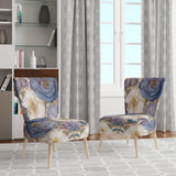 White Hibiscus Blossoming Retro Illustration - Traditional Arm Chair