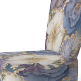 White Hibiscus Blossoming Retro Illustration - Traditional Arm Chair