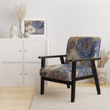White Hibiscus Blossoming Retro Illustration - Traditional Arm Chair