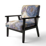 White Hibiscus Blossoming Retro Illustration - Traditional Arm Chair