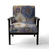 White Hibiscus Blossoming Retro Illustration - Traditional Arm Chair