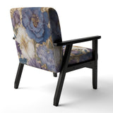 White Hibiscus Blossoming Retro Illustration - Traditional Arm Chair