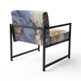 White Hibiscus Blossoming Retro Illustration - Traditional Arm Chair