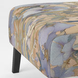 Retro Collage Blooming White Chrysanthemum - Traditional Accent Side Chair