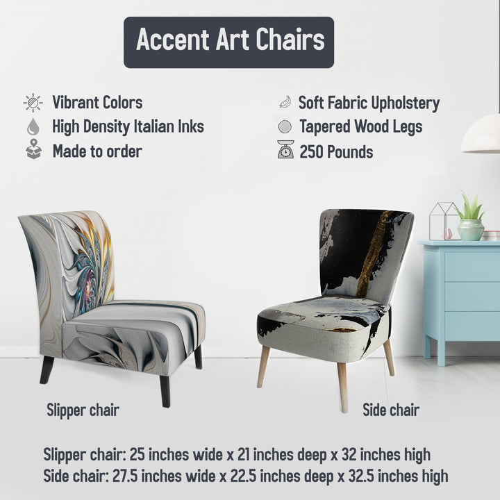 Multi-Colour Birds On Blue Branches - Upholstered Accent Chair