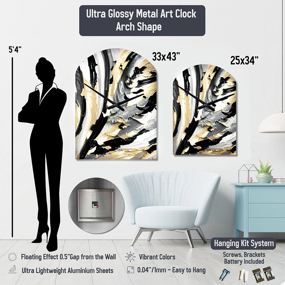 The Geometry Of Light I - Asymmetric Metal Wall Clock