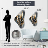 Blue Bird In Mix Of Colors - Asymmetric Metal Wall Clock