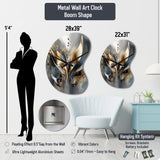 Brown Deer In The Wild Painting II - Asymmetric Metal Wall Clock
