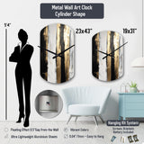 Soft Colors Shapes And Lines Marble I - Asymmetric Metal Wall Clock