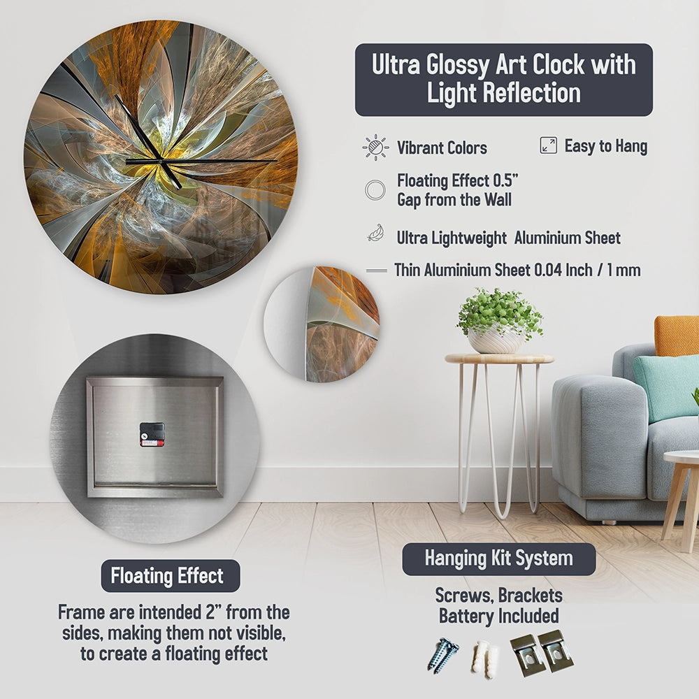 Blossoming Beauty In Minimalism Beauty I - Food &amp; Beverage Metal Wall Clock