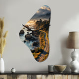 USA Big Sur California Landscape I - Asymmetric Metal Wall Clock
