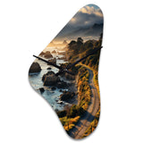 USA Big Sur California Landscape I - Asymmetric Metal Wall Clock