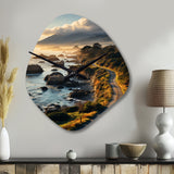 USA Big Sur California Landscape I - Asymmetric Metal Wall Clock