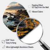 USA Big Sur California Landscape I - Asymmetric Metal Wall Clock