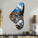 USA Grand Teton National Park - Asymmetric Metal Wall Clock