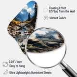 USA Grand Teton National Park - Asymmetric Metal Wall Clock