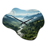 USA Great Smoky Mountains Landscape I - Asymmetric Metal Wall Clock