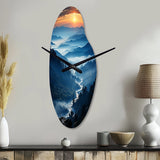 USA Great Smoky Mountains - Asymmetric Metal Wall Clock