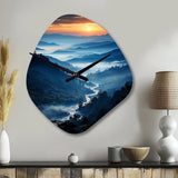 USA Great Smoky Mountains - Asymmetric Metal Wall Clock