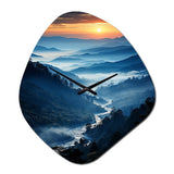 USA Great Smoky Mountains - Asymmetric Metal Wall Clock