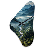 USA Great Smoky Mountains & Rivers - Asymmetric Metal Wall Clock