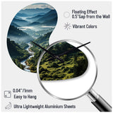 USA Great Smoky Mountains & Rivers - Asymmetric Metal Wall Clock