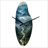 USA Great Smoky Mountains & Rivers - Asymmetric Metal Wall Clock