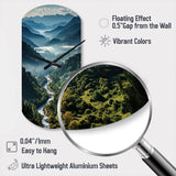 USA Great Smoky Mountains & Rivers - Asymmetric Metal Wall Clock