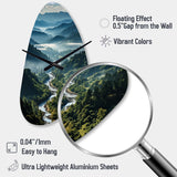 USA Great Smoky Mountains & Rivers - Asymmetric Metal Wall Clock