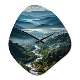USA Great Smoky Mountains & Rivers - Asymmetric Metal Wall Clock