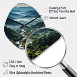 USA Great Smoky Mountains & Rivers - Asymmetric Metal Wall Clock