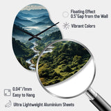 USA Great Smoky Mountains & Rivers - Asymmetric Metal Wall Clock