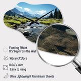 USA Rocky Mountain National Park River I - Asymmetric Metal Wall Clock