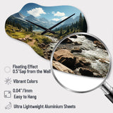 USA Rocky Mountain National Park River II - Asymmetric Metal Wall Clock