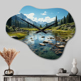 USA Yosemite National Park Landscape I - Asymmetric Metal Wall Clock