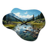 USA Yosemite National Park Landscape I - Asymmetric Metal Wall Clock