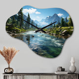USA Yosemite National Park Landscape III - Asymmetric Metal Wall Clock