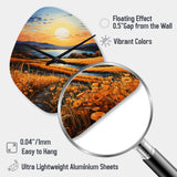 Vangogh Harvest Time In The Wheat Fields I - Asymmetric Metal Wall Clock