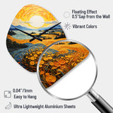 Vangogh Harvest Time In The Wheat Fields II - Asymmetric Metal Wall Clock