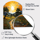 Vangogh Olive Grove In Province - Asymmetric Metal Wall Clock