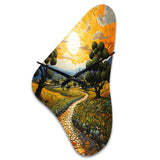 Vangogh Olive Grove In Province - Asymmetric Metal Wall Clock