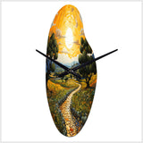 Vangogh Olive Grove In Province - Asymmetric Metal Wall Clock