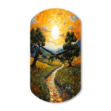 Vangogh Olive Grove In Province - Asymmetric Metal Wall Clock