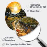 Vangogh Olive Grove In Province - Asymmetric Metal Wall Clock