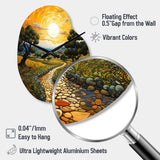 Vangogh Olive Grove In Province - Asymmetric Metal Wall Clock