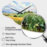 Vangogh Rolling Hills I - Asymmetric Metal Wall Clock
