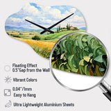 Vangogh Rolling Hills I - Asymmetric Metal Wall Clock