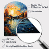 Vangogh The Bridge At Arles II - Asymmetric Metal Wall Clock