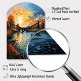 Vangogh The Bridge At Arles II - Asymmetric Metal Wall Clock
